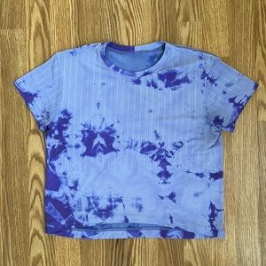 Lululemon Train to Be Short Sleeve Shirt - Purple Tie Dye - size 6
